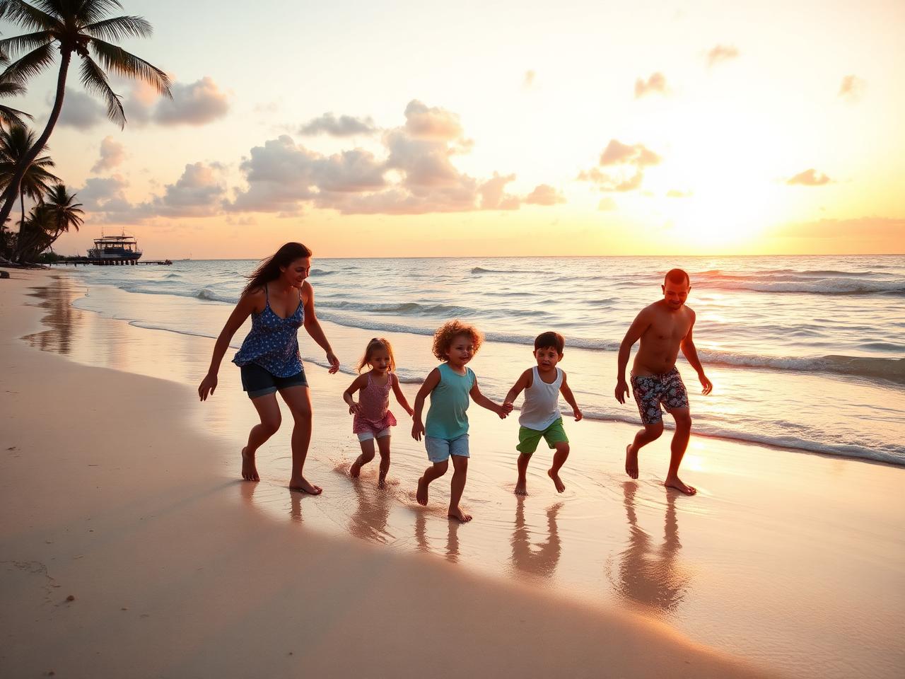 Familie am Strand