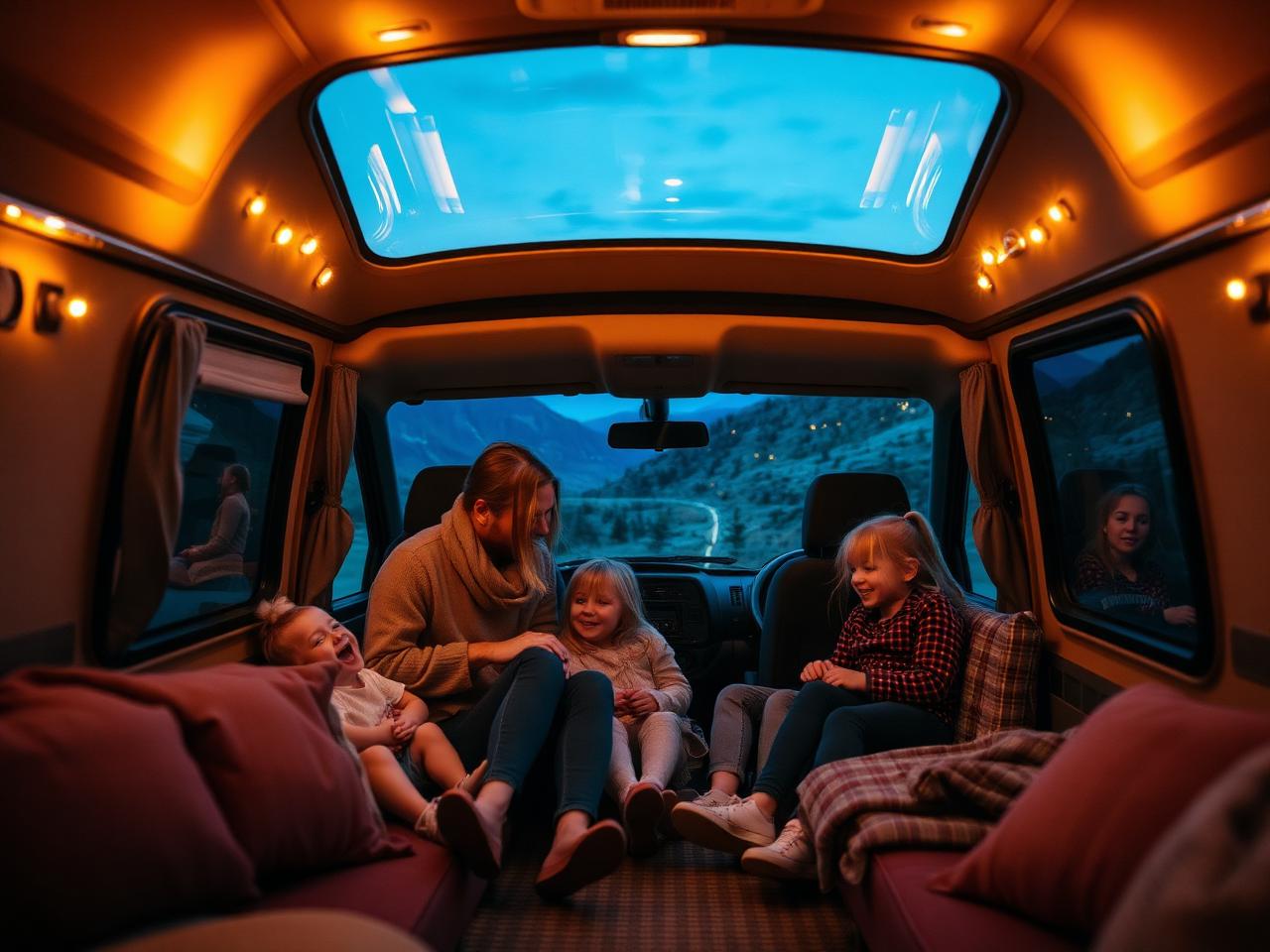 Familie im Camper