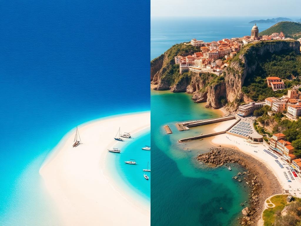 Ibiza und Galizien Küste